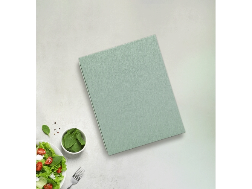 Securit® A5 SIGNATURE pärm med 2 fickor, grön | Bordssättning - Bar & vin - Menykort | GameStuff