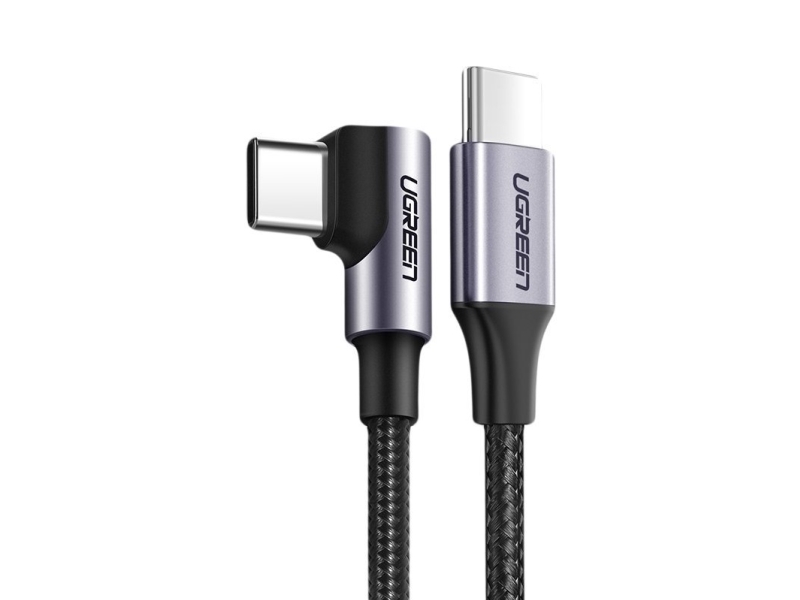 Ugreen Us255 50125 Usb-C (Gerade) / Usb-C (Gewinkelt) Pd Qc-Kabel 60W 3A 2M - Grau