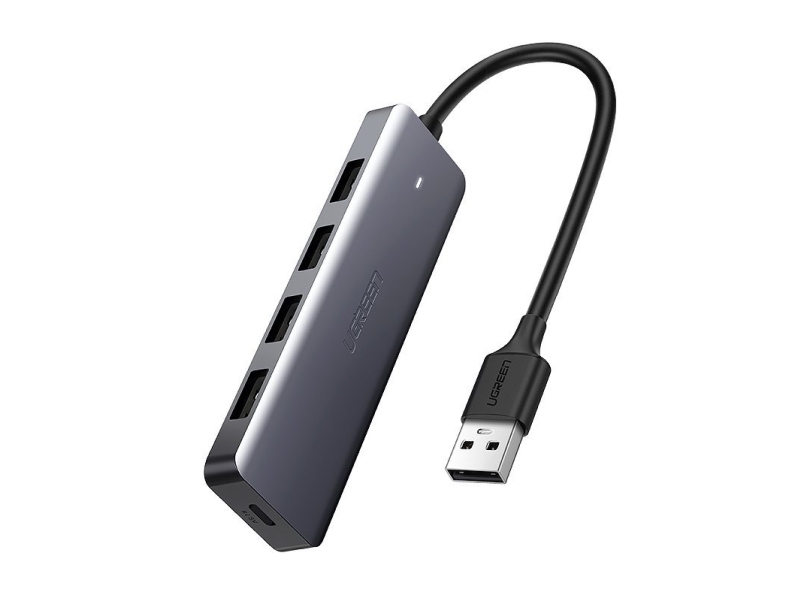 Ugreen Hub-Adapter 4-I-1 Usb-C Til 4× Usb 3.0 + Usb-C Grå (64260)