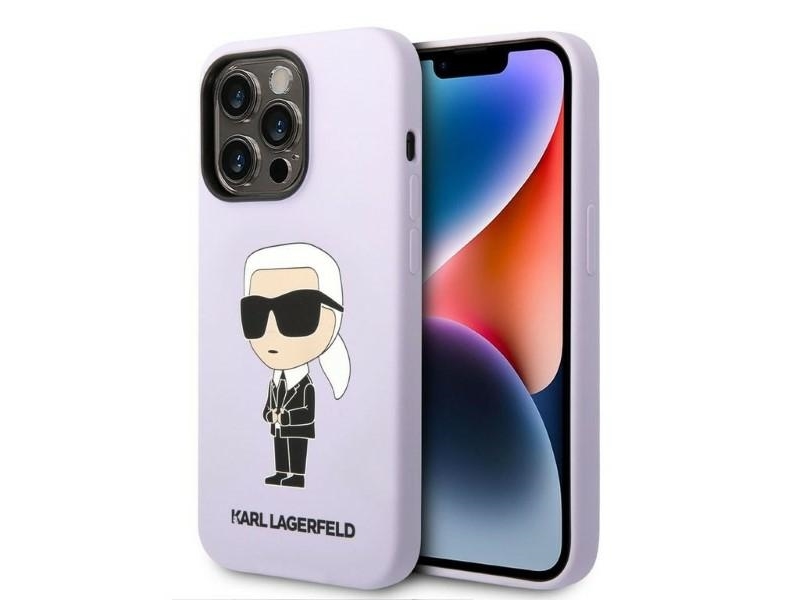 Karl Lagerfeld KLHCP14XSNIKBCU iPhone 14 Pro Max 6,7 suojakotelo - lilla/lilla Silikoni Ikonik