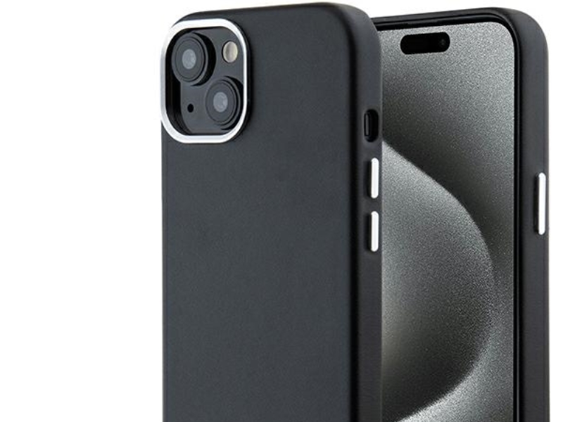 Bmw Signature Wrapped Metal Magsafe Cover Til Iphone 15 Plus / 14 Plus - Sort