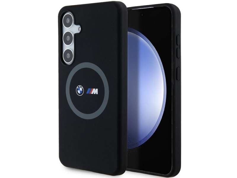 Bmw M Silikon Gedruckter Ring Magsafe Case Für Samsung Galaxy S24+ - Schwarz