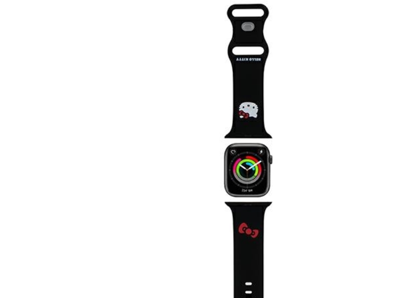 Sourcing Hello Kitty Hkawlschblk Apple Watch Rem 42/44/45/49Mm Sort/Sort - Silikone - Kitty-Hoved