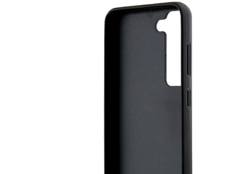 Karl Lagerfeld 3D Gummiglitter Logo Cover Til Samsung Galaxy S23 - Sort
