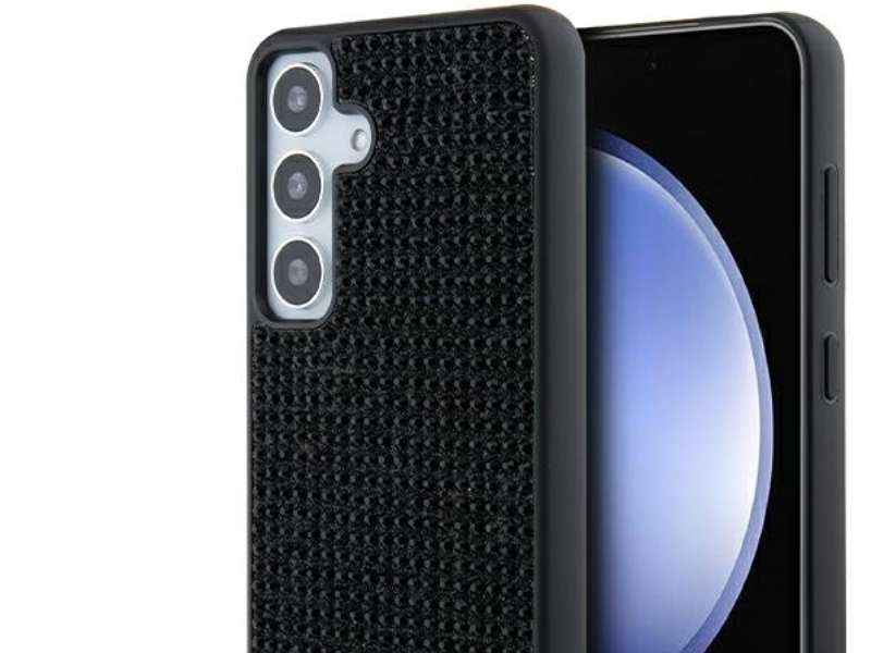 Karl Lagerfeld Strass-Metall-Logo Case Für Samsung Galaxy S24+ – Schwarz