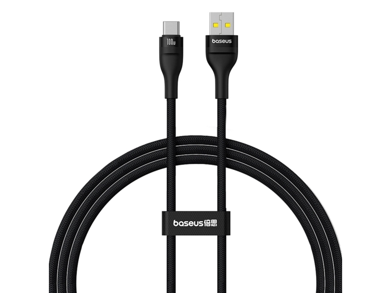 Baseus Flash Kabel 2X Usb-A / Usb-C 100W 1 M - Sort