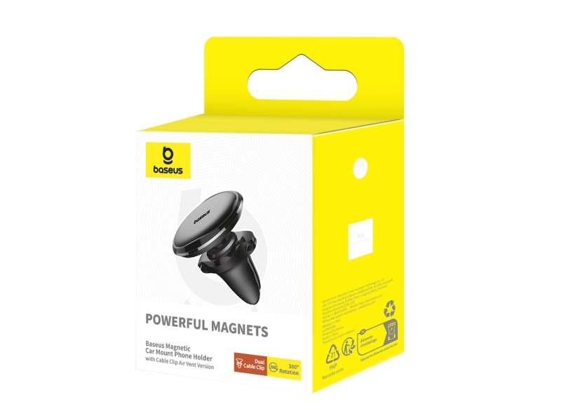 Magnetinis automobilinio telefono laikiklis Baseus oro išleidimo anga (juoda)