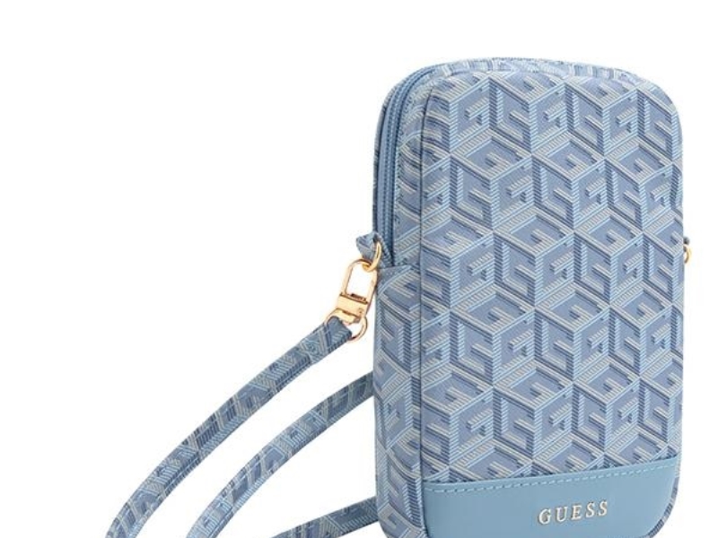 Guess Zip Gcube Mobiltaske - Blå