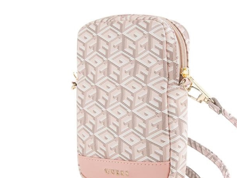 Guess Zip Gcube Mobil-/Phone Bag - Pink