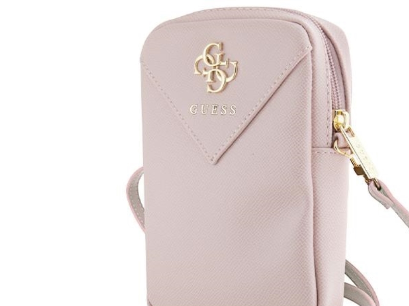 Guess Zip Triangle 4G taske - pink