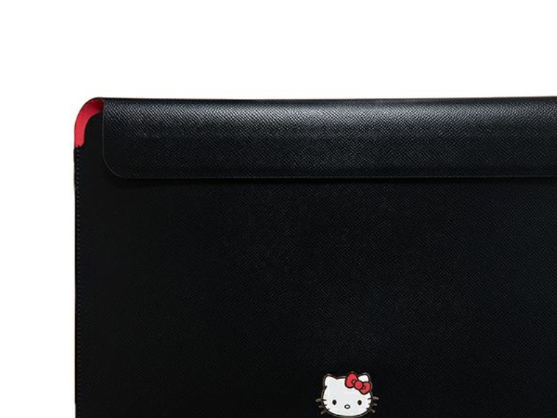 Etui Sourcing Hello Kitty Sleeve Hkcs14pghdlmk 14" Sort/Sort Pu Metallogo