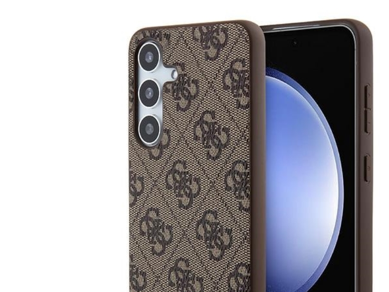 Guess 4G Metal Gold Logo-Cover Til Samsung Galaxy S24 - Brun