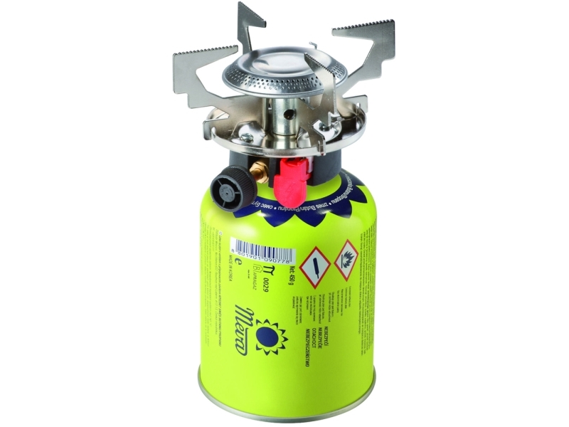 Meva Gas Tourist Stove for Gas Cartridges (Thread or Valve) ATOS piezo Igniter 1.8kW