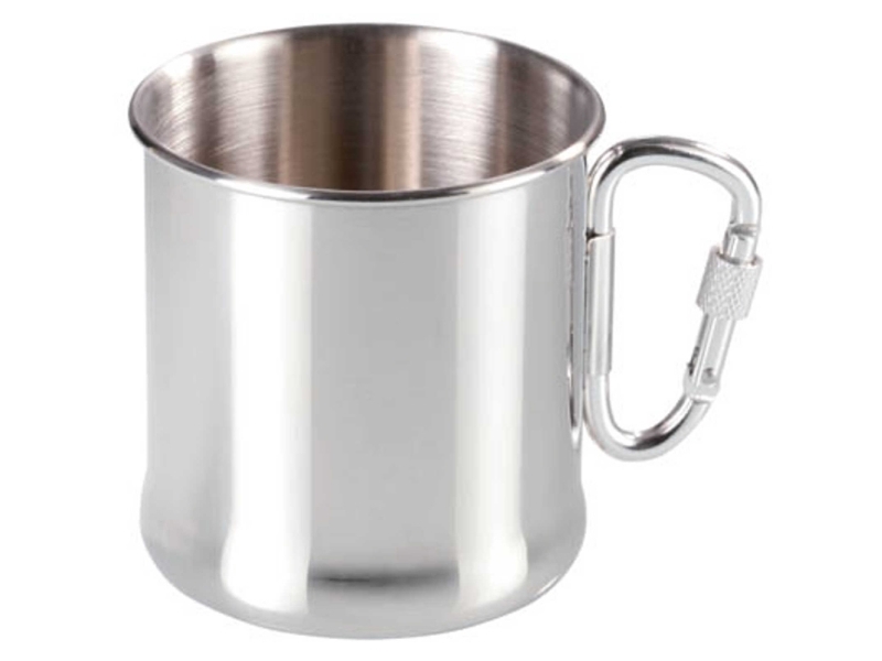 Termosmugg i rostfritt stål med karbinhake, 270 ml | Utomhus - Camping - Övrig utrustning | GameStuff