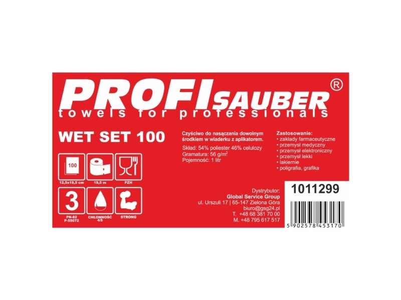 Klude I En Spand Med Profisauber Wet Set 100 Dispenser