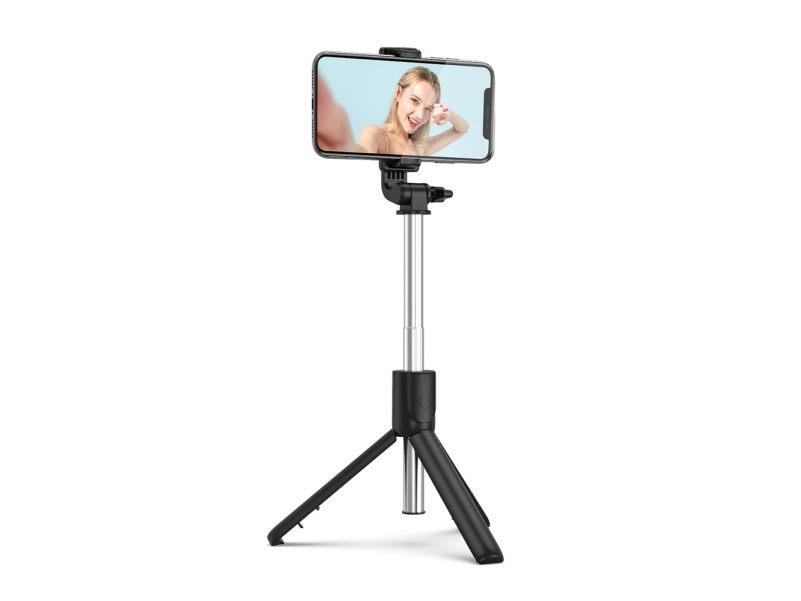 Selfiestang Hurtel Selfiestang WRY1S teleskopisk stativ 0,7 m til telefon - sort