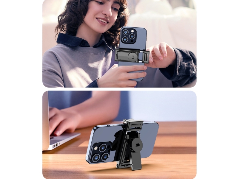 Wozinsky Selfie stick WC1Y2S 1.3m aluminum alloy telescopic tripod with phone holder - black
