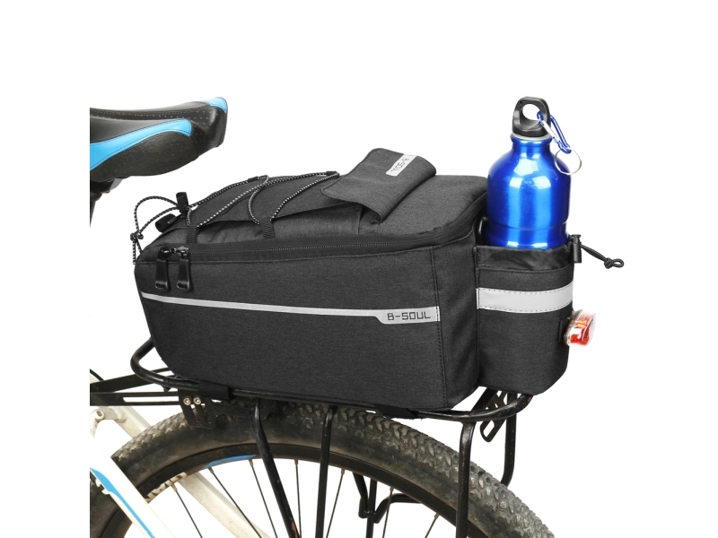 Hurtel cykeltaske WYA26Y0S termisk bagagebærer med rem til stel - sort