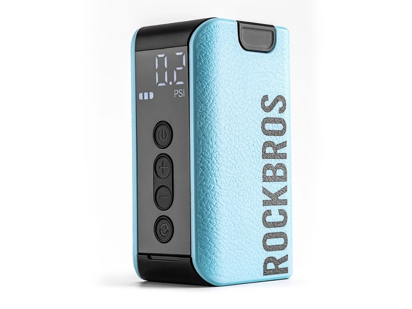 RockBros elpump 42520006001 med digital display (bl&aring;) f&ouml;r d&auml;ck/bollar