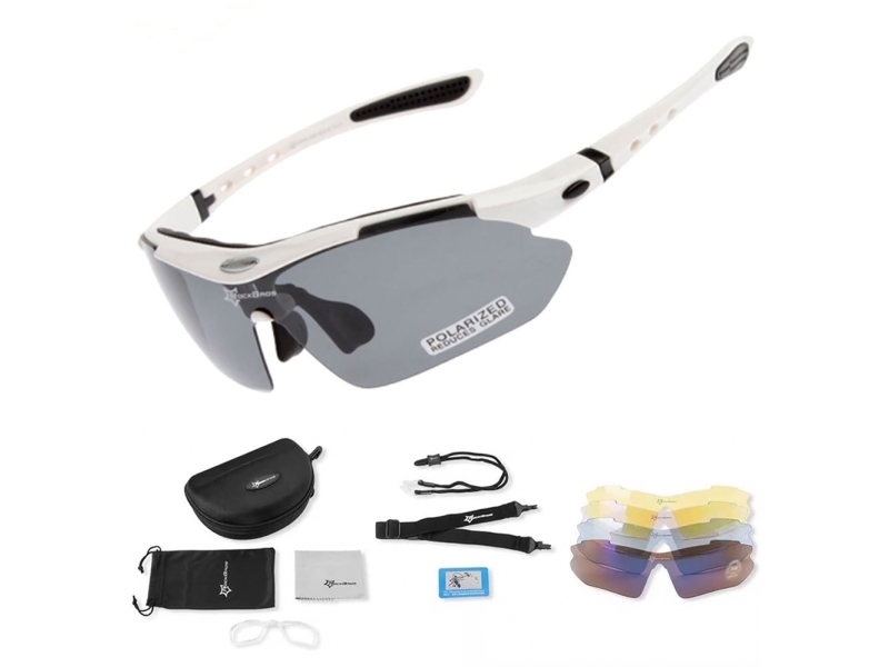 Rockbros 10002 Polarized Cycling Glasses - White