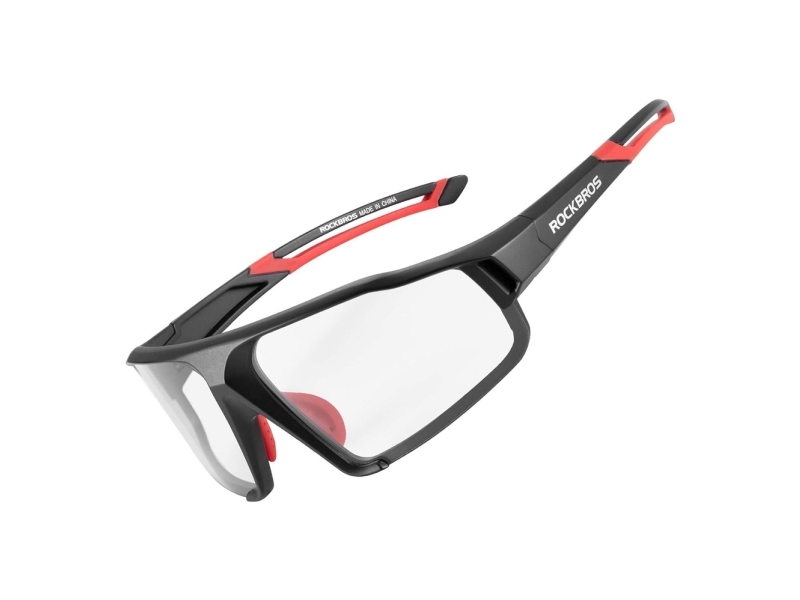 Rockbros Sp216bk Fotokromatiske Cykelbriller Uv400 - Sort/Rød