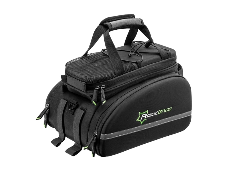 Rockbros A6-03BK bicycle bag for trunk 35 l with fold-out pockets - black