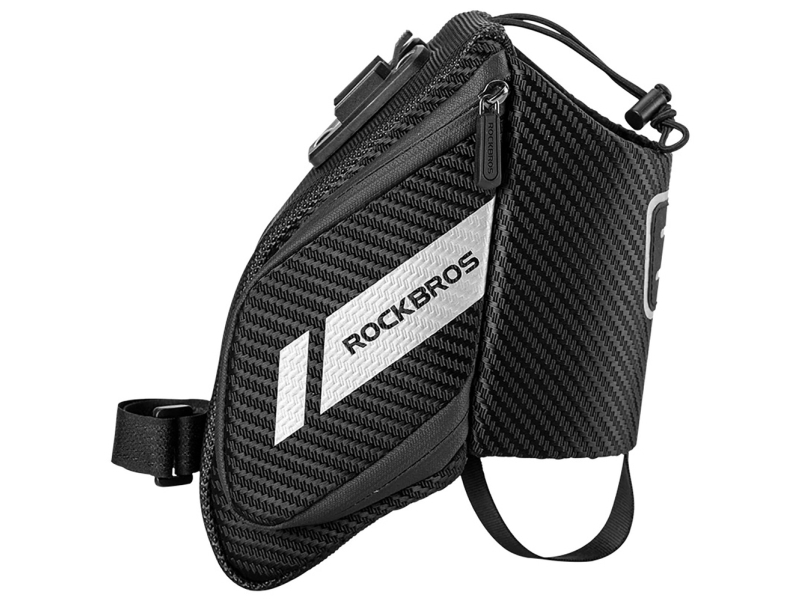 Rockbros Satteltasche Mit Tasche Für Flasche/Bidon 1,5 L - Schwarz