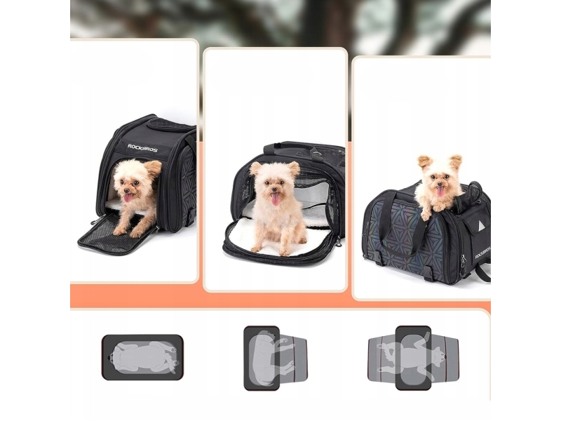 Rockbros 30140028001 Transportcykel-Taske Til Katte Og Hunde - Sort