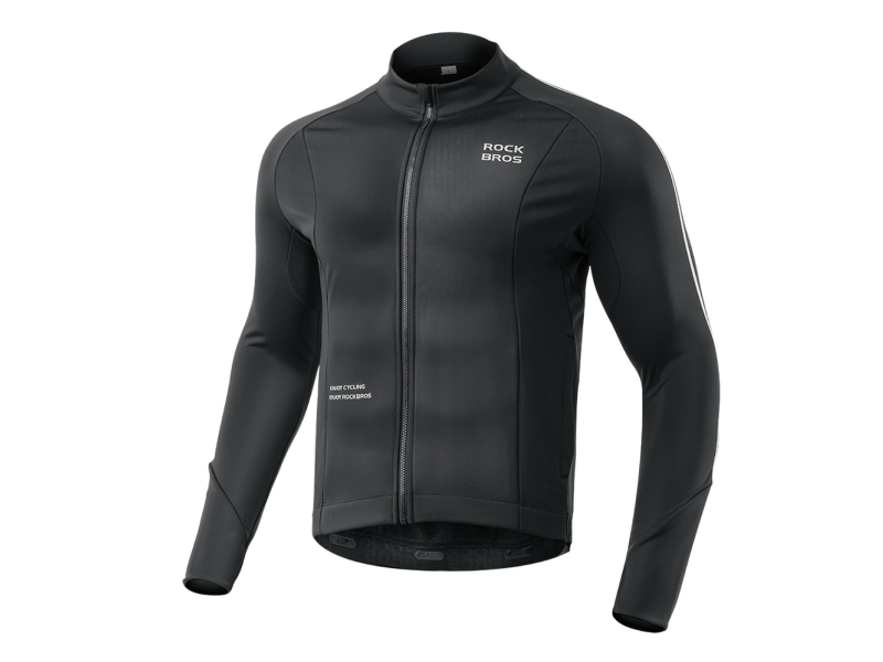 Rockbros Langarm-Radjacke Herbst/Winter M - Schwarz