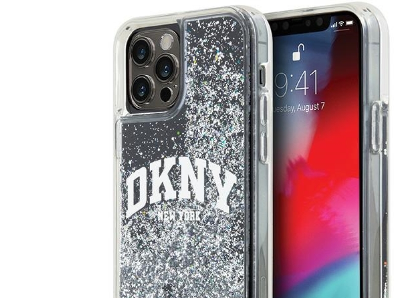 Dkny Liquid Glitter Big Logo Iphone 12 Pro/12 Case - Schwarz