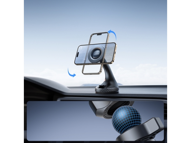 Joyroom JR-ZS406 magnetic car holder for windshield/cockpit - black