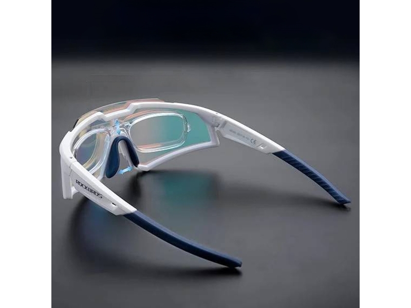 RockBros Okulary rowerowe z polaryzacja i filtrem UV 400 biale ROCKBROS