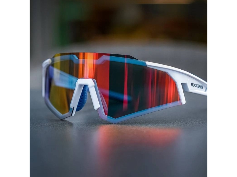 RockBros cykelglasögon med polarisation och UV400-filter, vita | Cykling - Kläder - Cykelglasögon | GameStuff