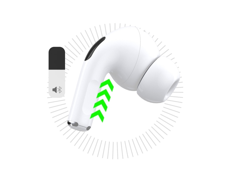 Dudao U19 TWS in-ear trådløse Bluetooth-hovedtelefoner 5.3 med LED-display - hvid