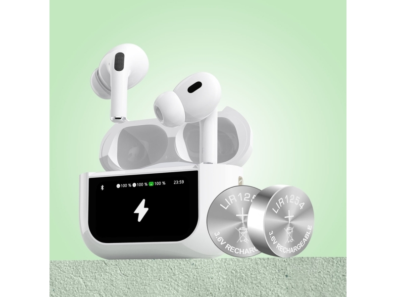 Dudao U19 Tws In-Ear Kabellose Bluetooth 5.3 Kopfhörer Mit Led-Display - Weiß
