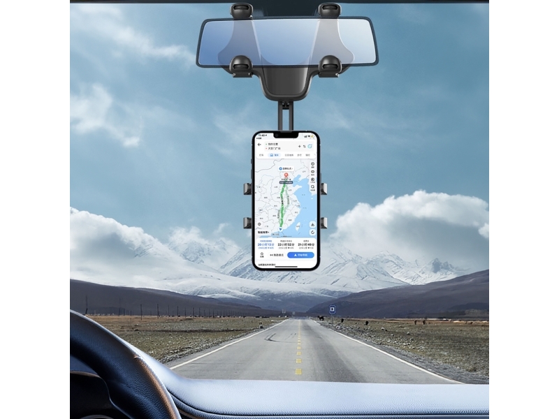 Hurtel Telefonholder Til Bil Bag-Sidemirror - Sort