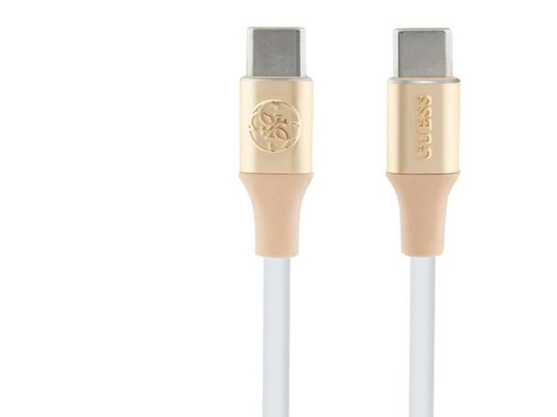 Guess Præget Logo Usb-C / Usb-C-Kabel 1,5 M Hurtig Opladning - Guld