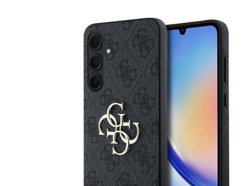 Guess 4G Big Metal Logo Hülle Für Samsung Galaxy A35 - Schwarz
