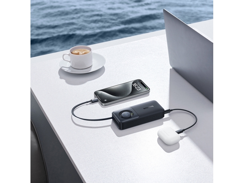 Baseus Free2Pull powerbank 10000mAh 30W med USB-C och utdragbar USB-C-kabel - svart | Tele & GPS - Batteri & Laddare - Strömförsörjningsbanker | GameStuff