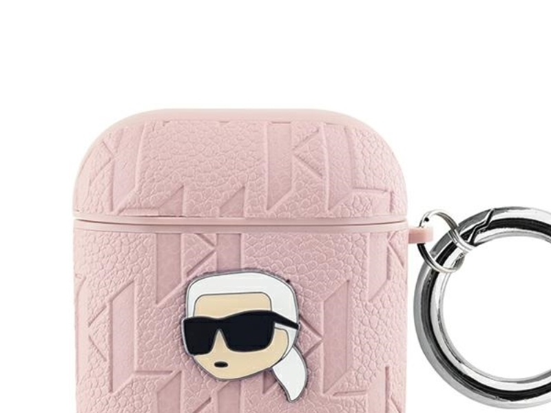 Karl Lagerfeld KLA2PGKIPP AirPods 1/2 cover rosa/pink monogram Karl Head