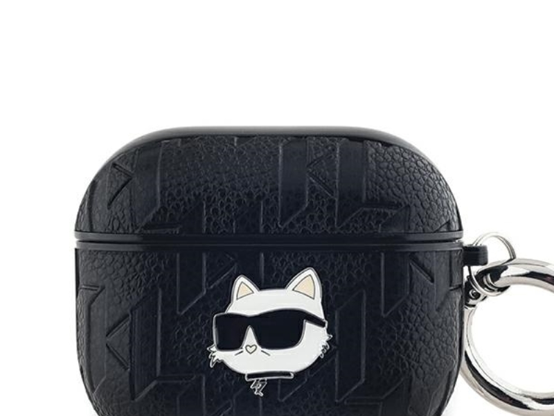 Karl Lagerfeld Monogram Choupette Head case for AirPods 3 - black