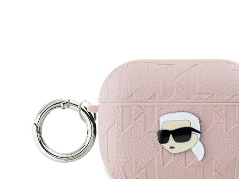 Karl Lagerfeld Karl Lagerfeld KLAP2PGKIPP AirPods Pro 2 (2022/2023) cover różowy/pink Monogram Karl Head