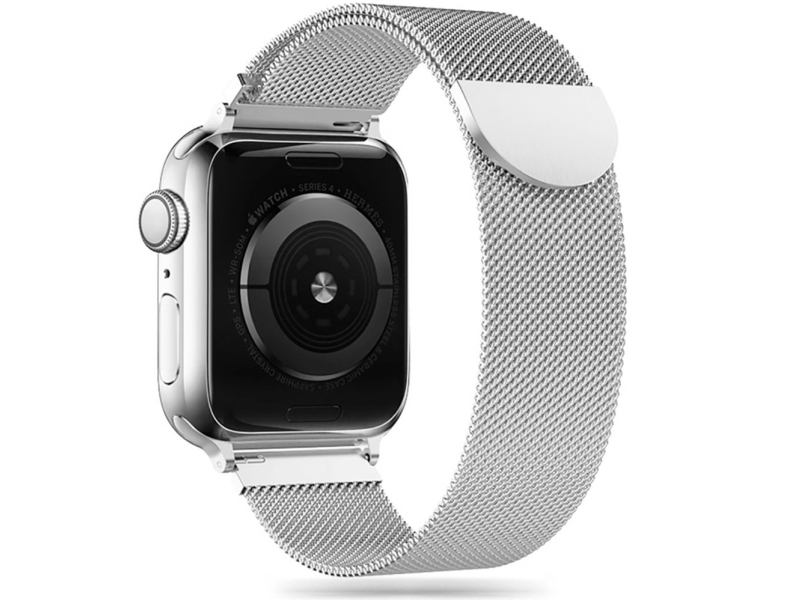 Tech-Protect Milaneseband Für Apple Watch 4 / 5 / 6 / 7 / 8 / 9 / Se / Ultra 1 / 2 (42/44/45/49 Mm) - Silber