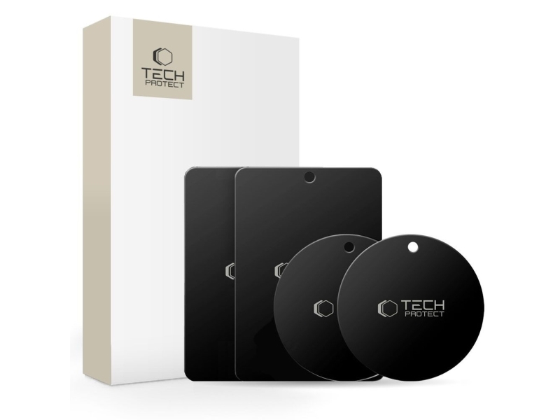 Tech-Protect MetalPlate Magnetic Plates for Car Mounts - Black (4 Pcs)