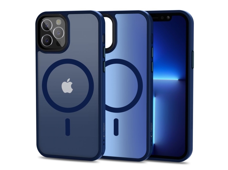 Tech-Protect Magmat Magsafe Case Für Iphone 12 / 12 Pro - Mattes Navyblau