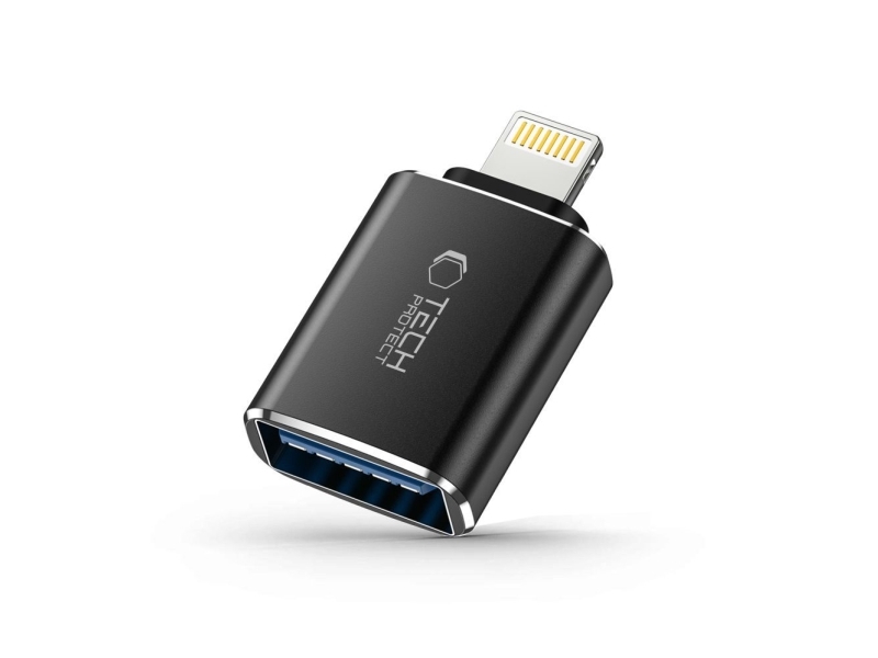 Tech-Protect Ultraboost Lightning (Han) / Usb-A (Hun) Otg-Adapter - Sort