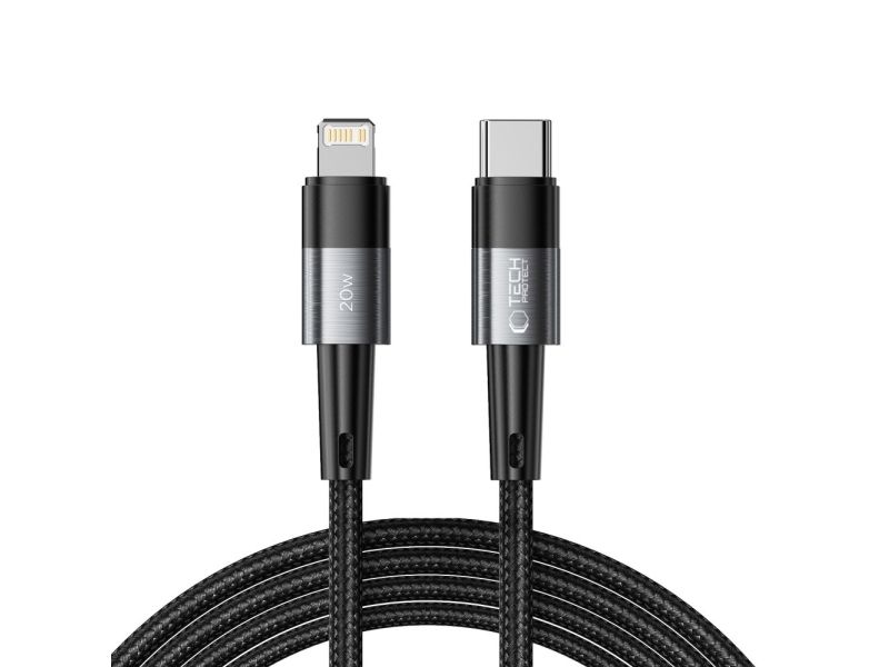 Tech-Protect Ultraboost Lightning/Usb-C Pd 20W 3A 2M Kabel - Grå