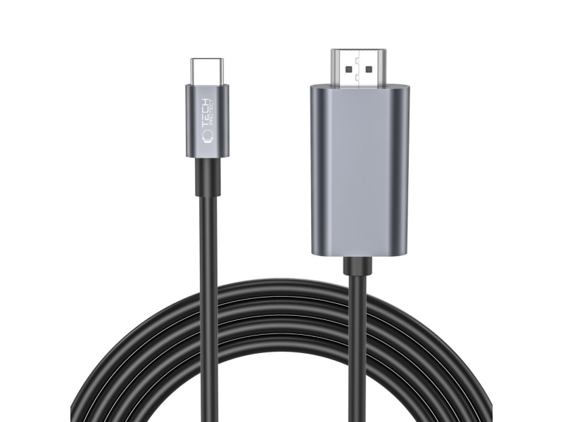 Tech-Protect Ultraboost Usb-C Til Hdmi 4K 60Hz Kabel 2M - Sort