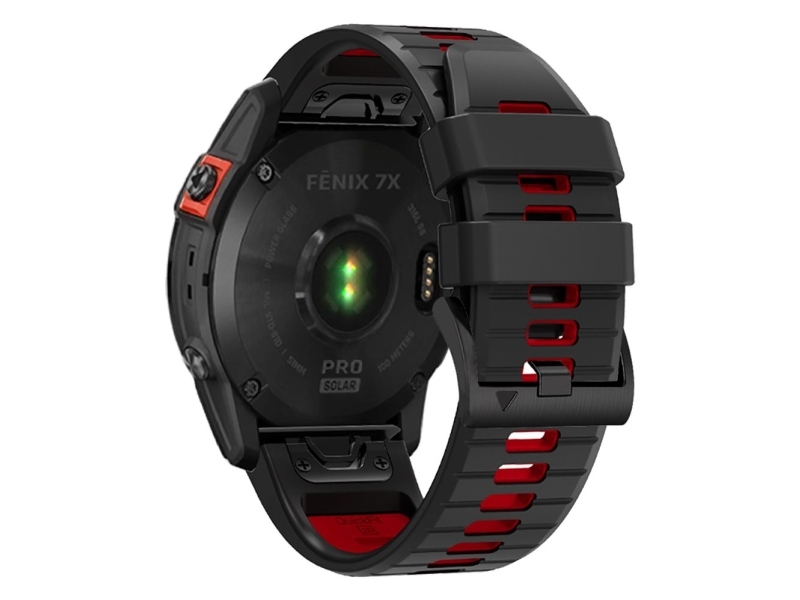 Tech-Protect TECH-PROTECT ICONBAND PRO til Garmin FENIX 3 / 5X / 3HR / 5X PLUS / 6X / 6X PRO / 7X sort/rød