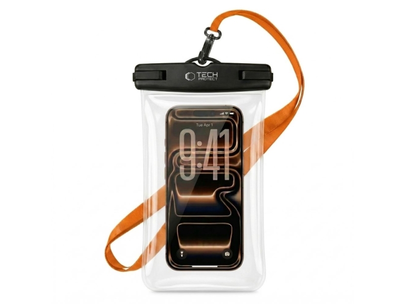 Tech-Protect TECH-PROTECT UWC7 universellt vattentätt fodral 6,9 svart/orange | Tele & GPS - Mobil tillbehör - Skydd & Väskor | GameStuff
